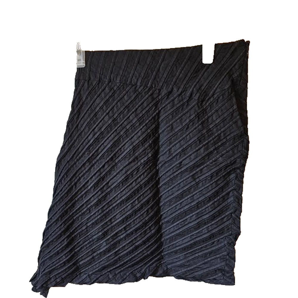 Womyn NYC Asymmetrical Skirt Black Textured Stretch Designer Womens 4